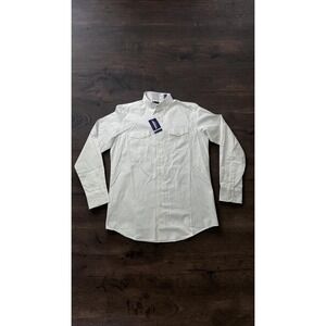 Wrangler Mens Western Button Down Shirt White Classic Fit Tall LT 1071135CH